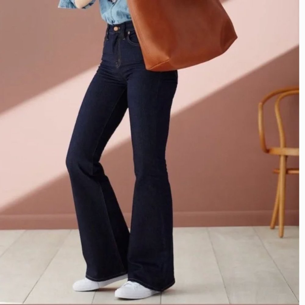 Madewell Dark Indigo Flare Jeans